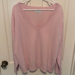 Women’s V-Neck Lightweight Pink Sweater